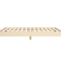 Bettgestell ohne Matratze Creme 160x200 cm Stoff