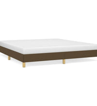 Bettgestell ohne Matratze Dunkelbraun 180x200 cm Stoff