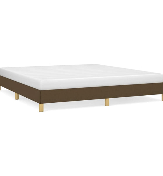 Bettgestell ohne Matratze Dunkelbraun 180x200 cm Stoff