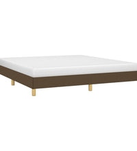 Bettgestell ohne Matratze Dunkelbraun 180x200 cm Stoff
