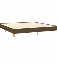 Bettgestell ohne Matratze Dunkelbraun 180x200 cm Stoff