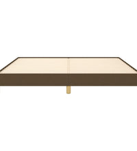 Bettgestell ohne Matratze Dunkelbraun 180x200 cm Stoff