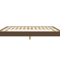 Bettgestell ohne Matratze Dunkelbraun 180x200 cm Stoff