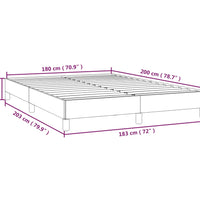 Bettgestell ohne Matratze Dunkelbraun 180x200 cm Stoff