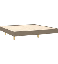Bettgestell ohne Matratze Taupe 180x200 cm Stoff