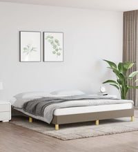 Bettgestell ohne Matratze Taupe 180x200 cm Stoff