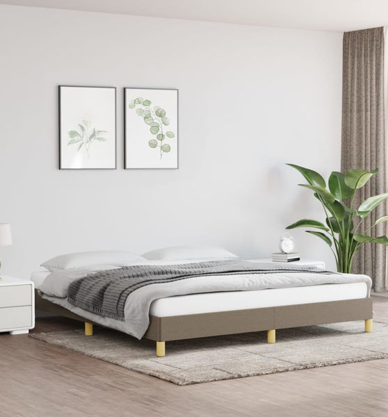 Bettgestell ohne Matratze Taupe 180x200 cm Stoff