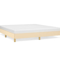 Bettgestell ohne Matratze Creme 180x200 cm Stoff