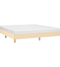 Bettgestell ohne Matratze Creme 180x200 cm Stoff