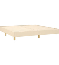 Bettgestell ohne Matratze Creme 180x200 cm Stoff