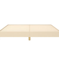 Bettgestell ohne Matratze Creme 180x200 cm Stoff