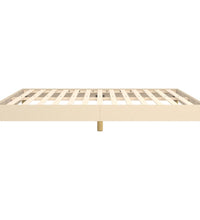 Bettgestell ohne Matratze Creme 180x200 cm Stoff