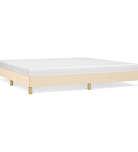 Bettgestell ohne Matratze Creme 200x200 cm Stoff