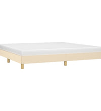 Bettgestell ohne Matratze Creme 200x200 cm Stoff