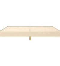 Bettgestell ohne Matratze Creme 200x200 cm Stoff