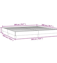 Bettgestell ohne Matratze Creme 200x200 cm Stoff