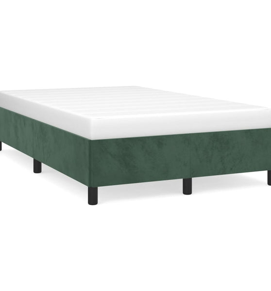 Bettgestell ohne Matratze Dunkelgrün 120x200 cm Samt