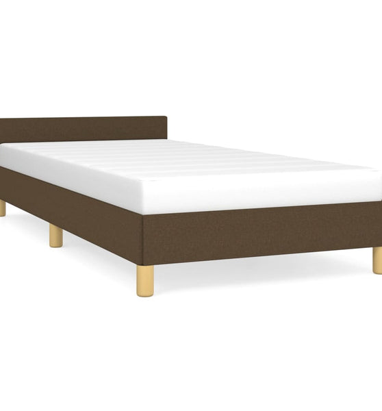 Bettgestell ohne Matratze Dunkelbraun 80x200 cm Stoff