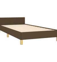 Bettgestell ohne Matratze Dunkelbraun 80x200 cm Stoff