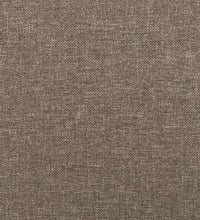 Bettgestell mit Kopfteil ohne Matratze Taupe 80x200 cm Stoff