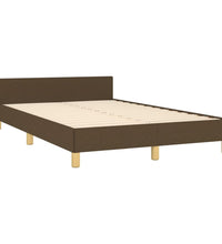 Bettgestell ohne Matratze Dunkelbraun 120x200 cm Stoff