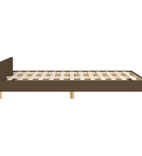 Bettgestell ohne Matratze Dunkelbraun 120x200 cm Stoff