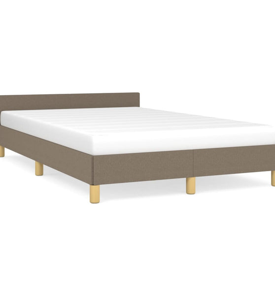 Bettgestell ohne Matratze Taupe 120x200 cm Stoff