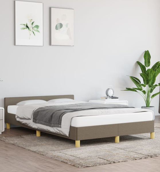 Bettgestell ohne Matratze Taupe 120x200 cm Stoff