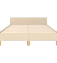 Bettgestell ohne Matratze Creme 120x200 cm Stoff