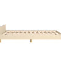 Bettgestell ohne Matratze Creme 120x200 cm Stoff