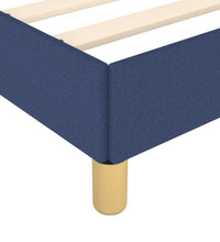 Bettgestell mit Kopfteil ohne Matratze Blau 120x200 cm Stoff