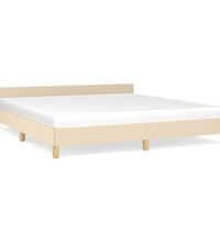 Bettgestell ohne Matratze Creme 160x200 cm Stoff