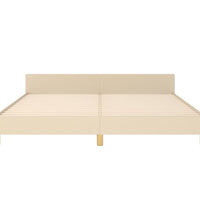 Bettgestell ohne Matratze Creme 160x200 cm Stoff