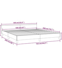 Bettgestell ohne Matratze Creme 160x200 cm Stoff