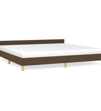 Bettgestell ohne Matratze Dunkelbraun 200x200 cm Stoff