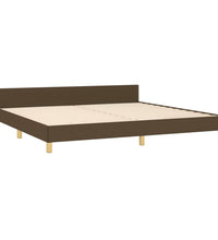 Bettgestell ohne Matratze Dunkelbraun 200x200 cm Stoff
