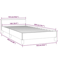 Bettgestell mit Kopfteil ohne Matratze Weiß 100x200 cm