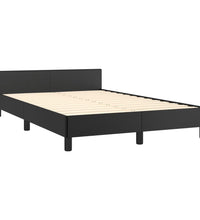Bettgestell mit Kopfteil ohne Matratze Schwarz 120x200 cm