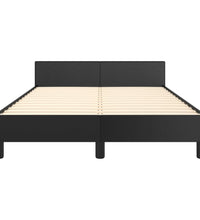 Bettgestell mit Kopfteil ohne Matratze Schwarz 120x200 cm