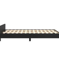 Bettgestell mit Kopfteil ohne Matratze Schwarz 120x200 cm