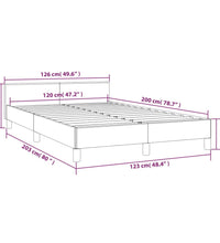 Bettgestell mit Kopfteil ohne Matratze Schwarz 120x200 cm