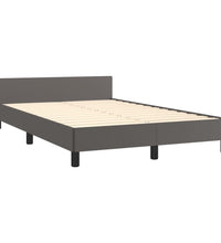 Bettgestell mit Kopfteil ohne Matratze Grau 120x200 cm