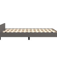Bettgestell mit Kopfteil ohne Matratze Grau 120x200 cm