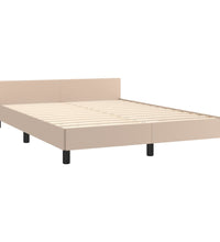 Bettgestell mit Kopfteil ohne Matratze Cappuccino 140x190 cm