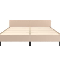 Bettgestell mit Kopfteil ohne Matratze Cappuccino 140x190 cm
