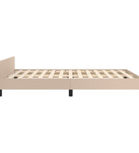 Bettgestell mit Kopfteil ohne Matratze Cappuccino 140x190 cm