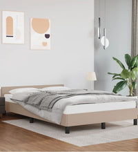 Bettgestell mit Kopfteil ohne Matratze Cappuccino 140x200 cm