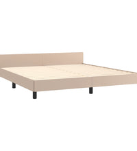 Bettgestell mit Kopfteil ohne Matratze Cappuccino 180x200 cm