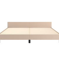 Bettgestell mit Kopfteil ohne Matratze Cappuccino 180x200 cm