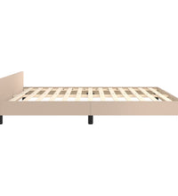 Bettgestell mit Kopfteil ohne Matratze Cappuccino 180x200 cm
